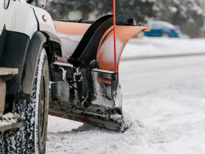 Snowplow close up