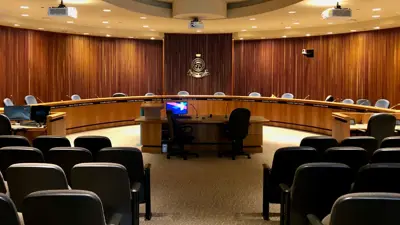 Council Chambers empty 