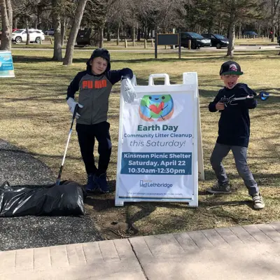 Volunteers- Earth Day kids park clean up