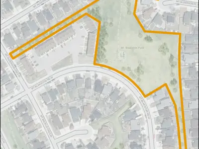 Mount Blakiston Park Map Outline