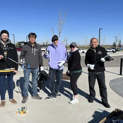 Sandman Signature Volunteers garbage pick up Earthday