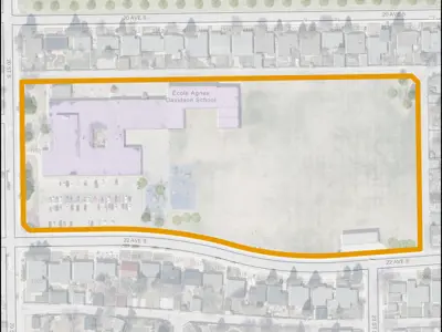 Agnes Davidson School Park Map Outline