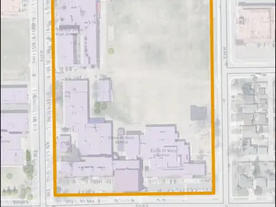 Catholic Central, St. Francis And Ecole St. Mary's School Map Outline