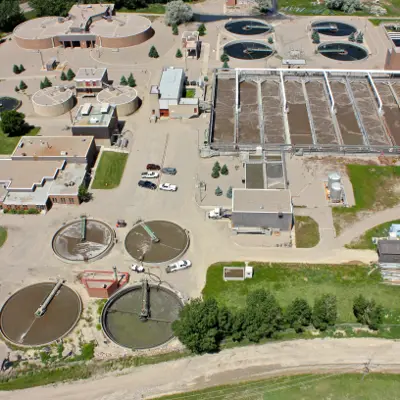 Water Treatment Plant aerial view