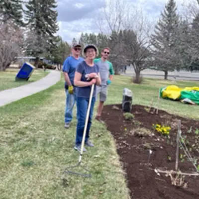 Volunteers- Lanscaping at Horticultural Society 