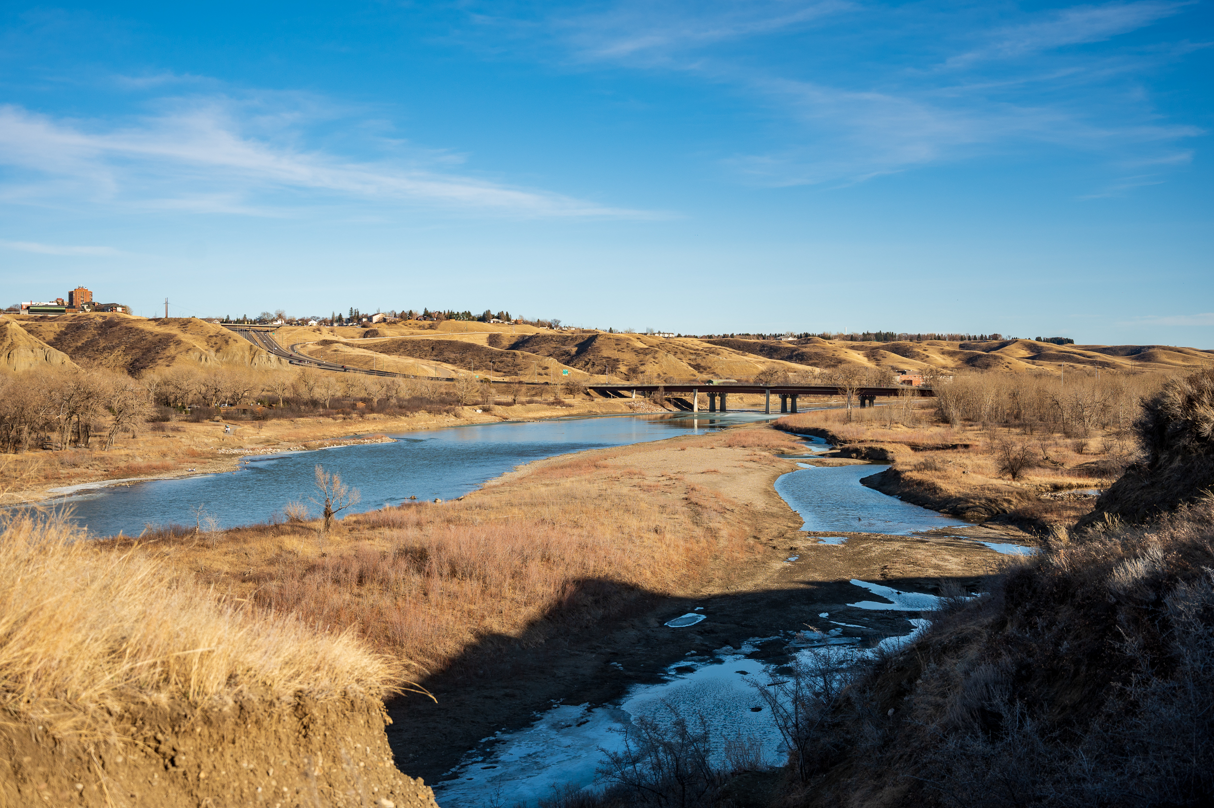 Winter Coulee Whoop Up Bridge River Bottom