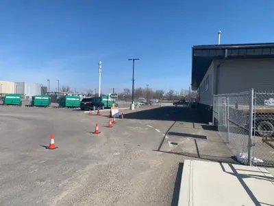 Yard Waste Site drive up bins