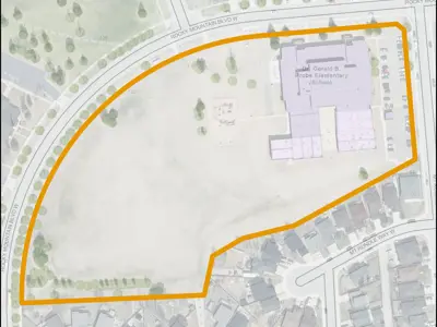 Gerald Probe School Park Map Outline