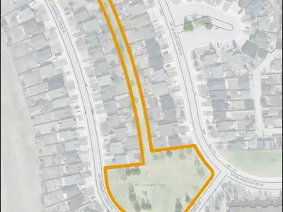 Mount Crandell Park Map Outline