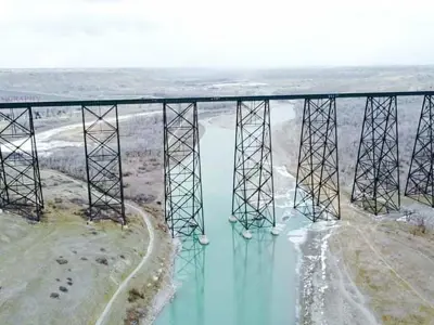 Bridge river bottom winter drone Luke McIlwraith contest