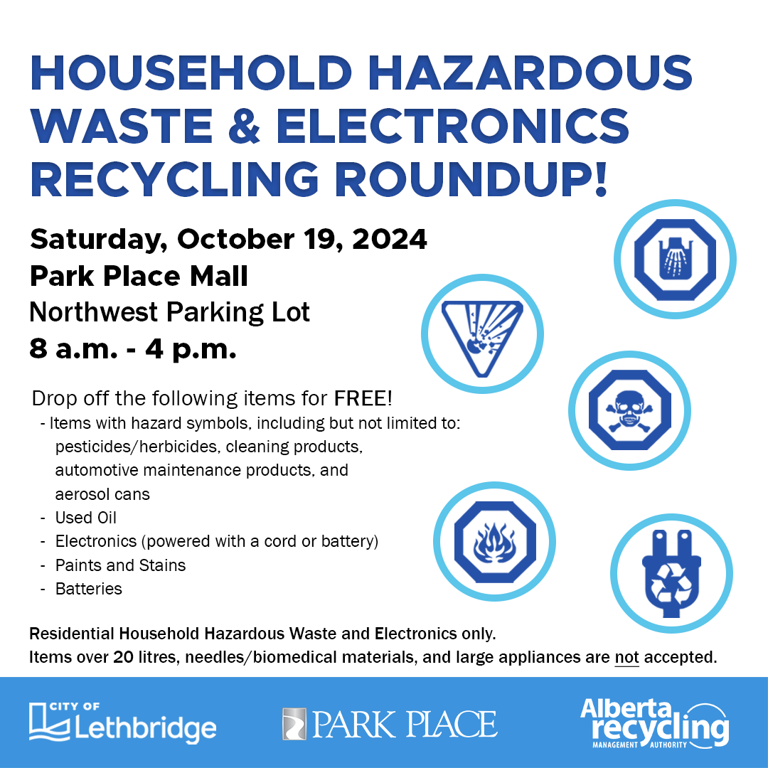 Image of Household Hazardous Waste & Electronics Recycling Roundup next Saturday, Oct. 19