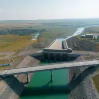 Oldman Reservoir aerial view