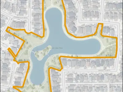 Chinook Lake Park map outline