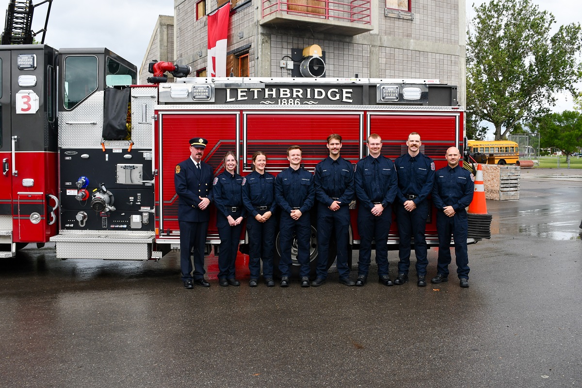 Image of Lethbridge Fire and Emergency Services celebrates graduation of new Firefighter Paramedics