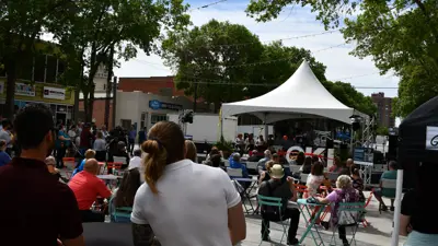 Festival Square Grand Opening Band Audience