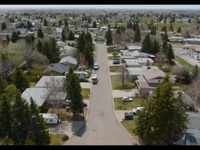 neighbourhood street overhead residential