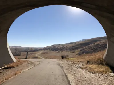 River bottom tunnel looking out